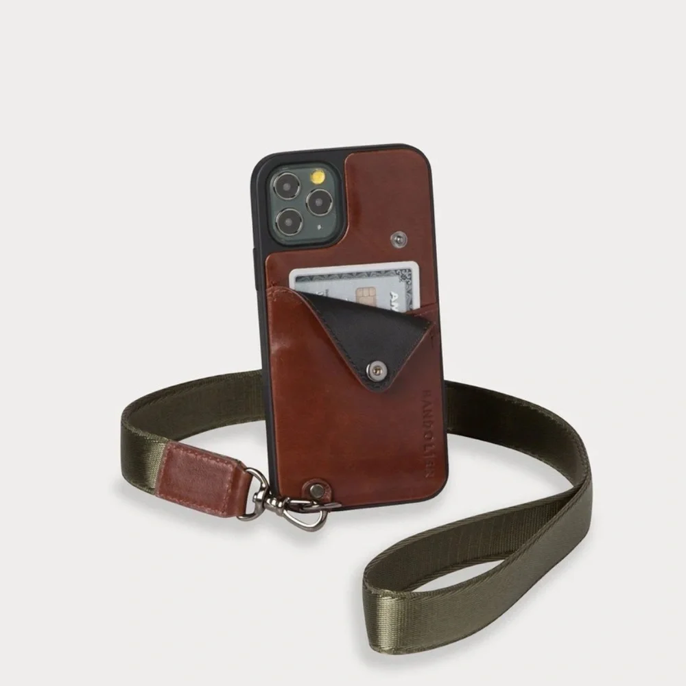 Bandolier Ryder Distressed Leather iPhone XS Max Wallet With Lanyard